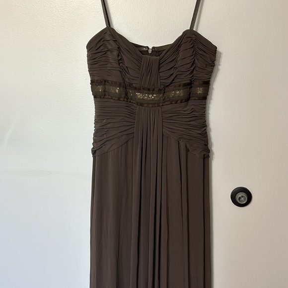 BCBGMAXARIZIA OAK "JVE65652" BEADED STRAPLESS LONG GOWN DRESS Size Medium - Picture 3 of 8